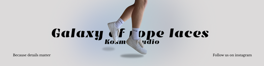 fliing nike air force 1 rope laces in Kosmo studio galaxy