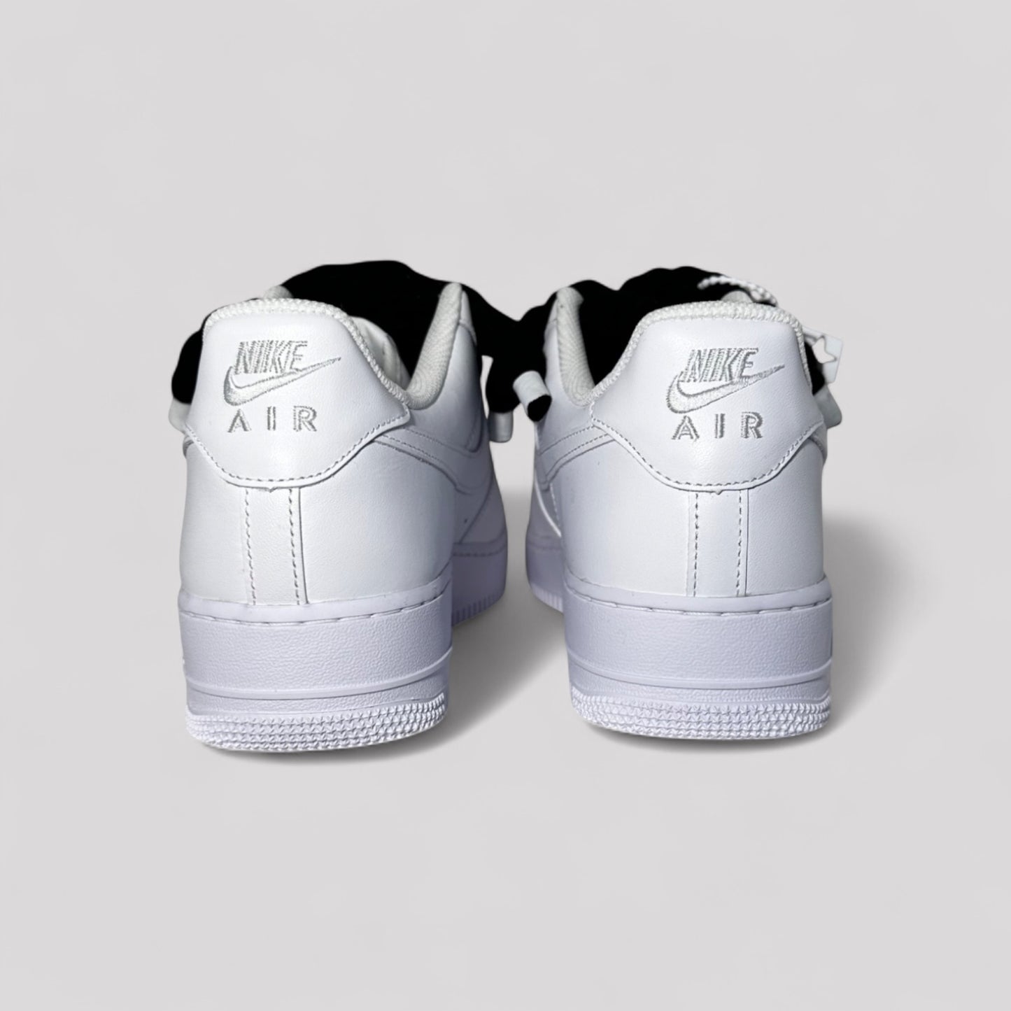 Custom Nike Air force 1 with rope laces - Black