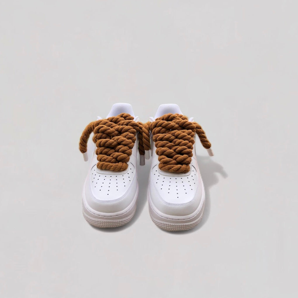 Nike air force 1 rope laces Brown front