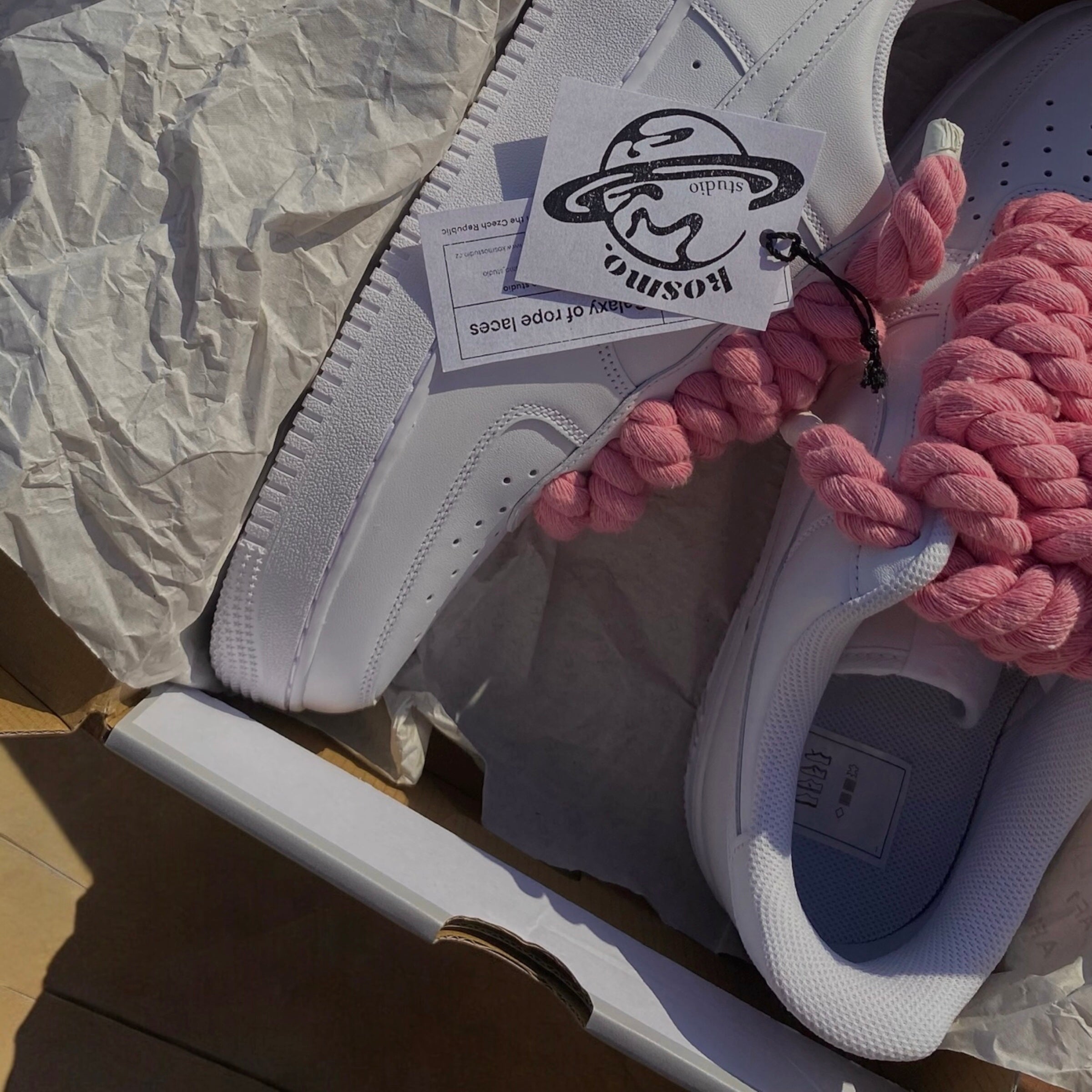 Nike air force 1 rope laces Pink in box