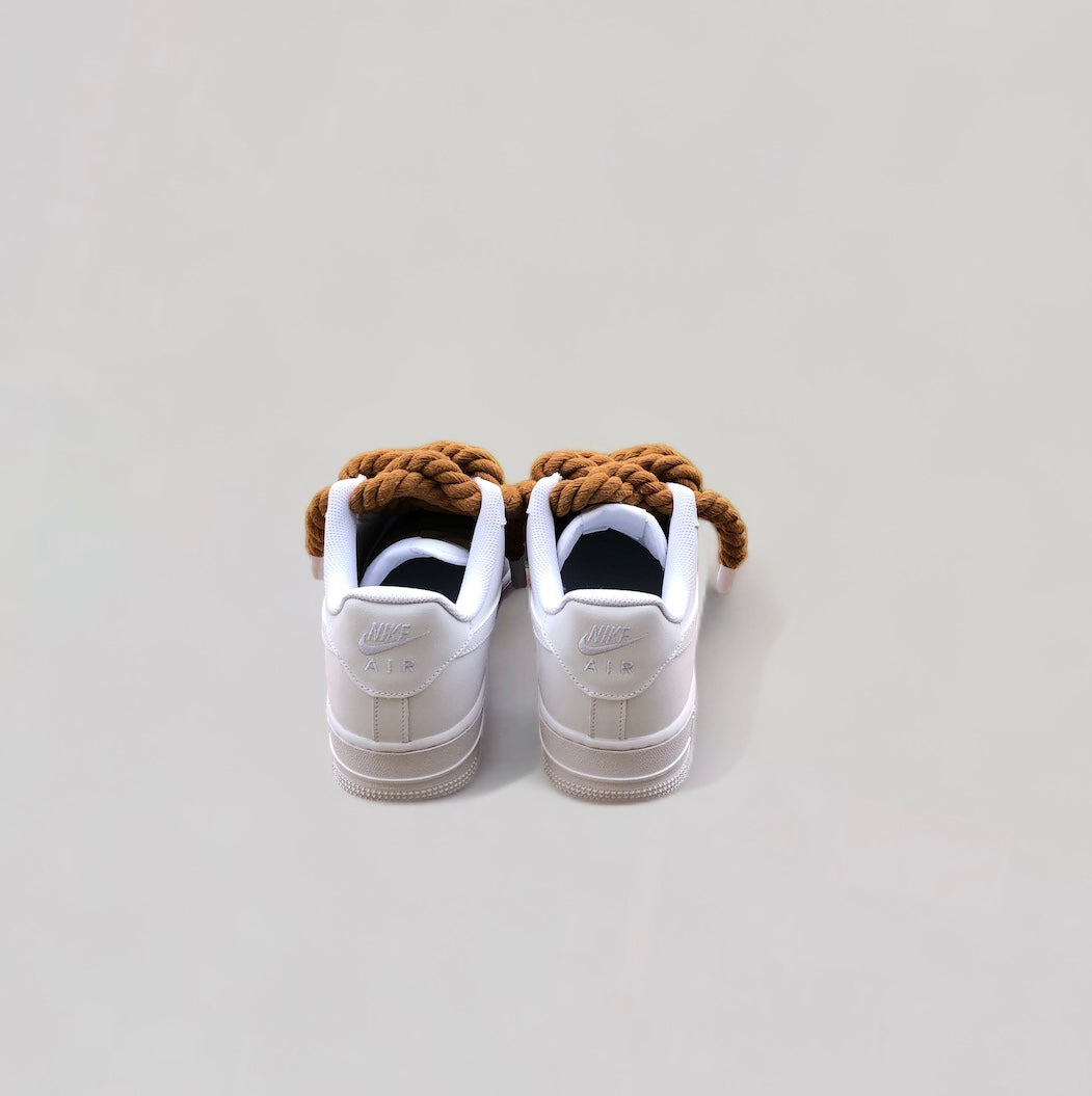 nike air force 1 rope laces Brown back