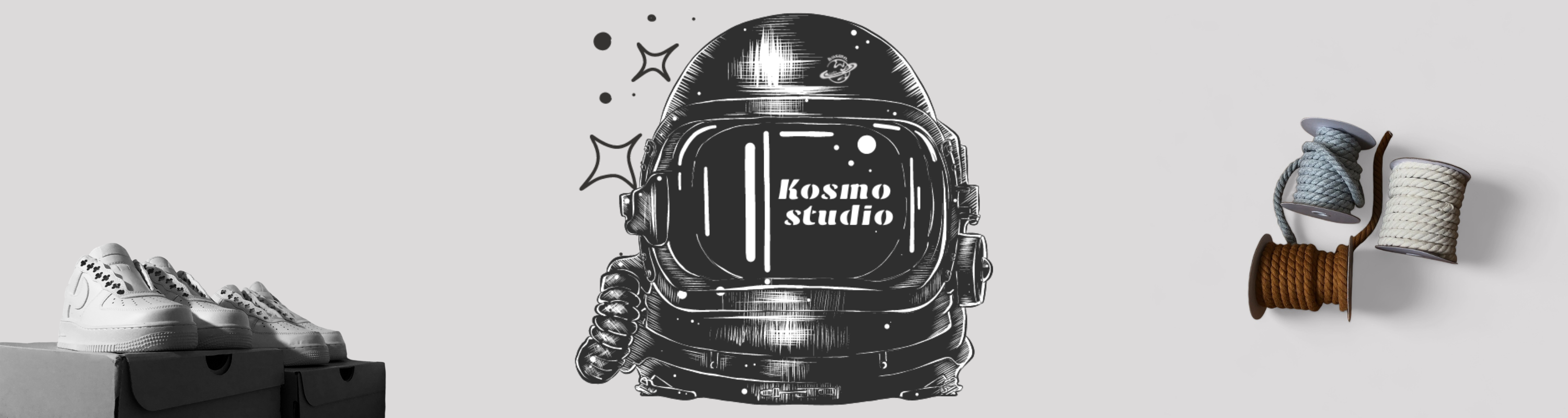 nike air force 1 rope laces and kosmo studio cosmonaut