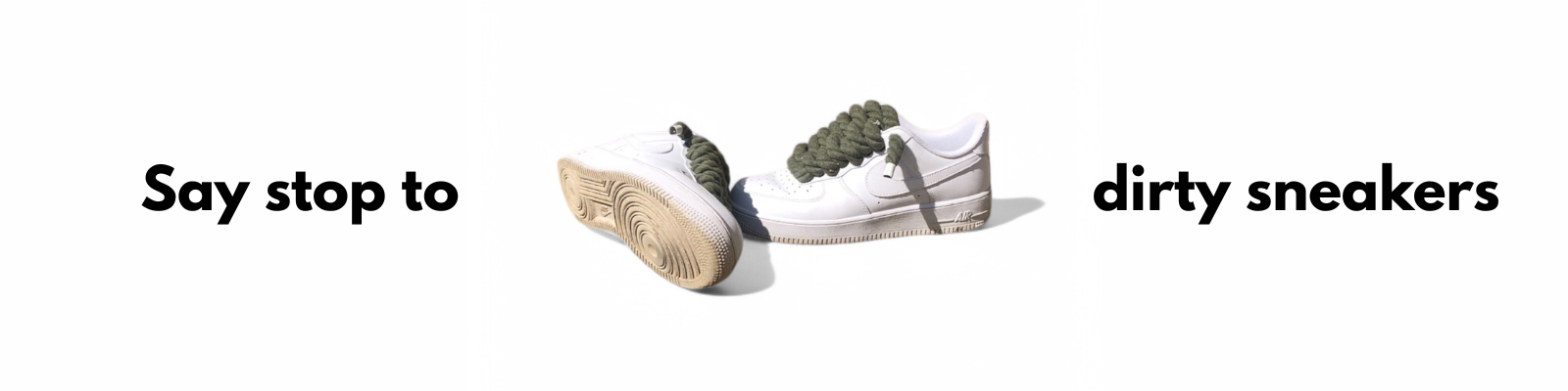 Say stop to dirty sneakers with dirty Nike AF1 rope laces khaki