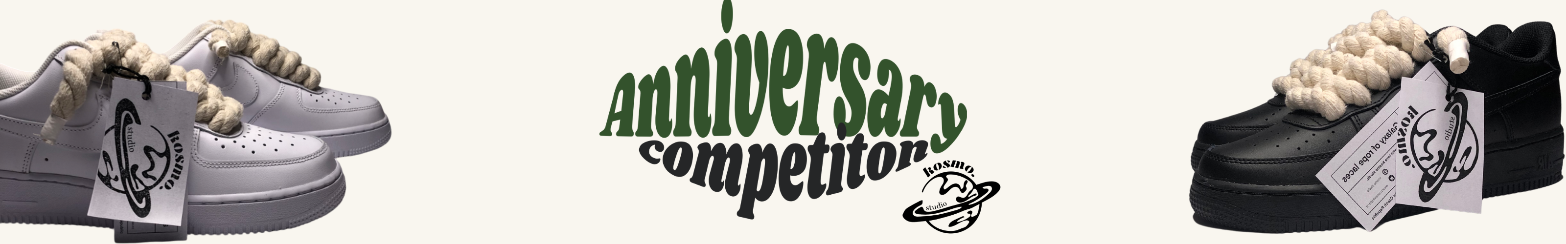 Nike air force 1 rope lace and kosmo studio aniversary competiton logo!