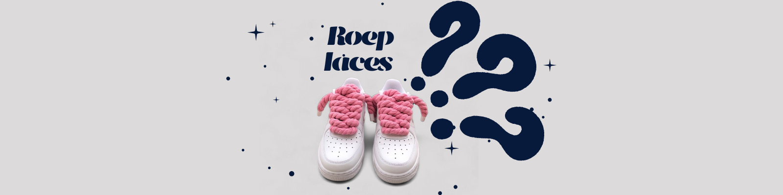 rope laces with qestionmarks