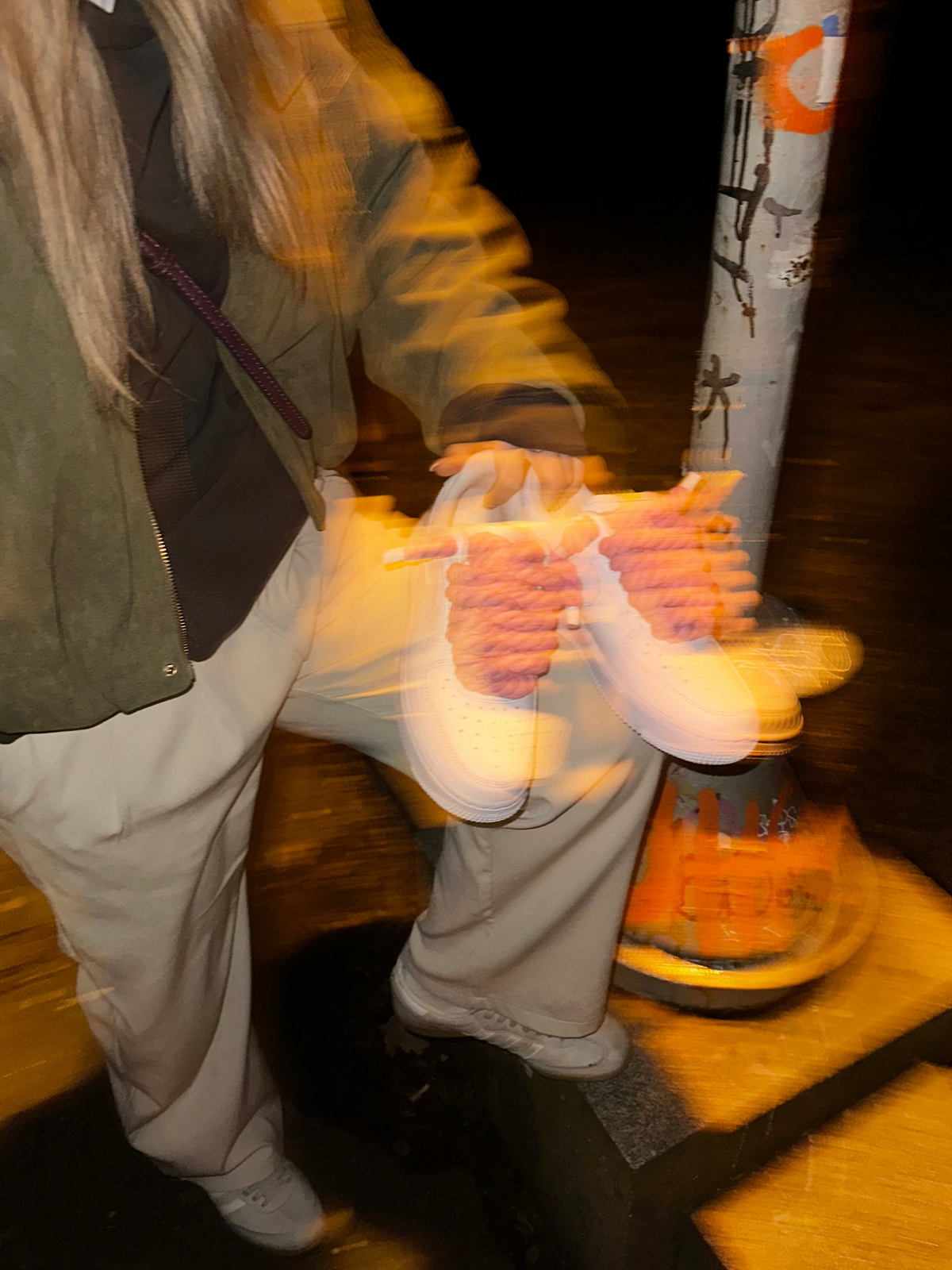 nike air force 1 rope laces růžové