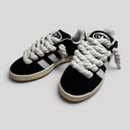 Adidas Campus 00' černé Custom s bílými rope laces