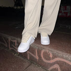 Nike Air Force 1 Custom bílé s béžovými rope laces