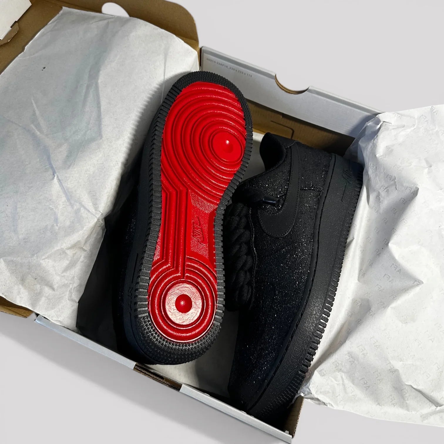 Nike Air force 1 černé custom glitter