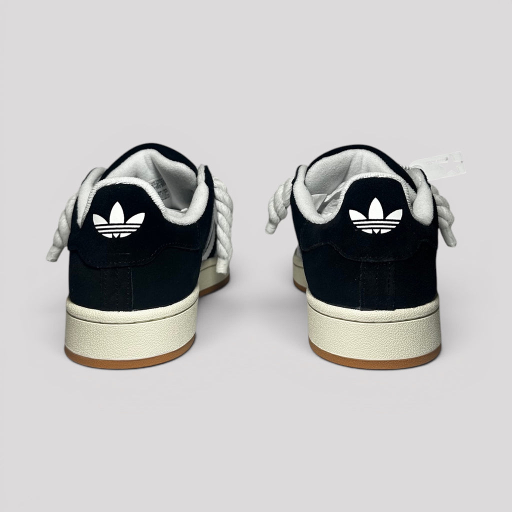 Adidas Campus 00' černé Custom s bílými rope laces