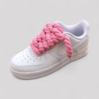 Custom Nike Air force 1 with rope laces - Pink