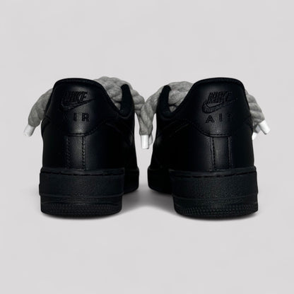 Custom Nike Air force 1 black with rope laces - Grey