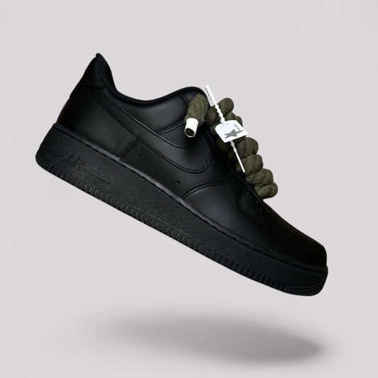 Nike_AF1_black_rope_laces_khaki_side