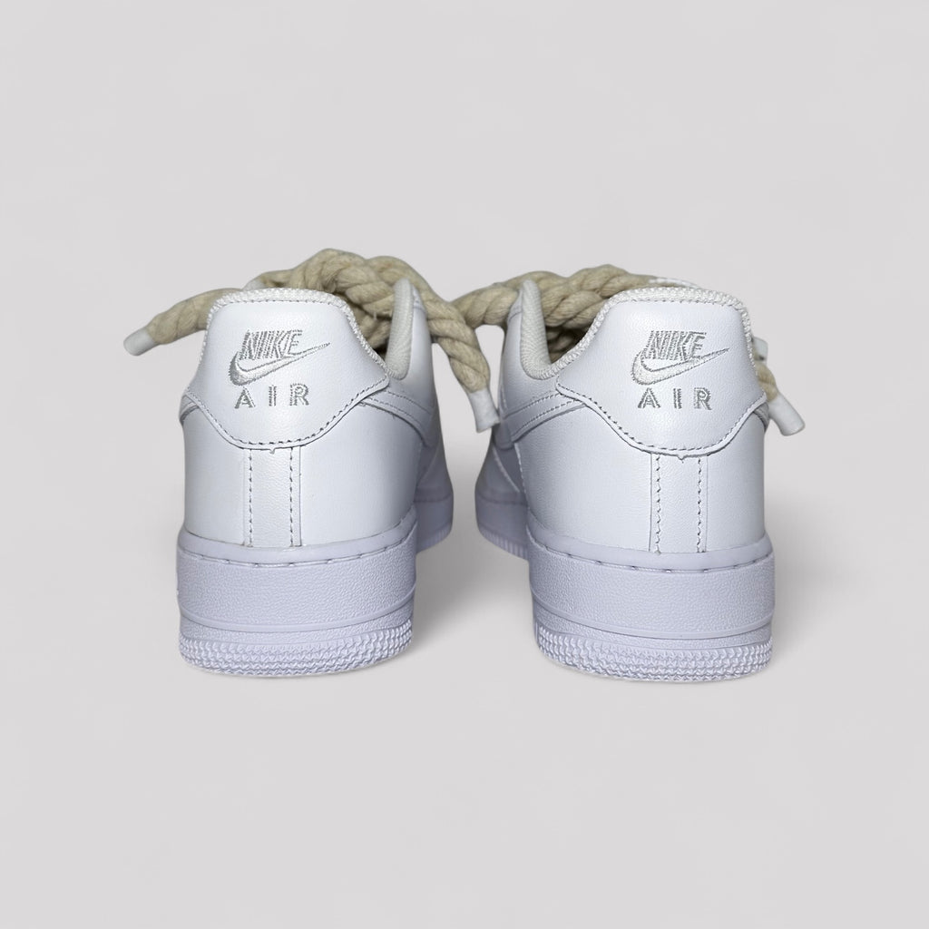 Custom Nike Air Force 1 with Rope Laces — Beige