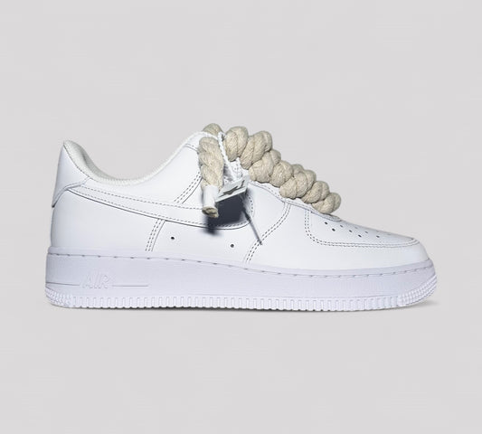 Nike air force 1 rope laces beige from side 