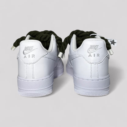 Custom  Nike Air force 1 with rope laces - Khaki