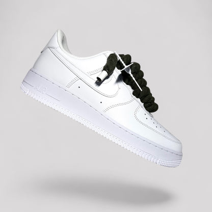 Custom  Nike Air force 1 with rope laces - Khaki