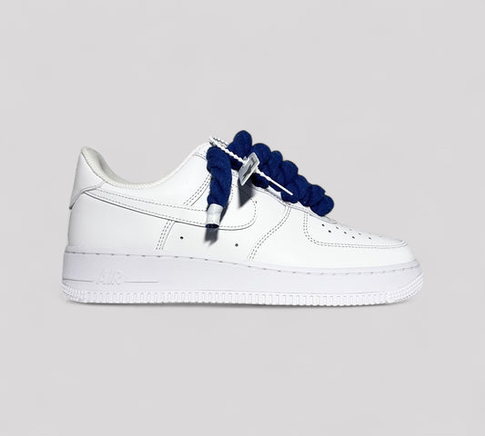 Nike air force 1 rope laces blue by kosmo studio