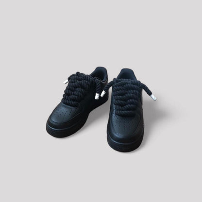 Nike Air force 1 Black rope laces Black