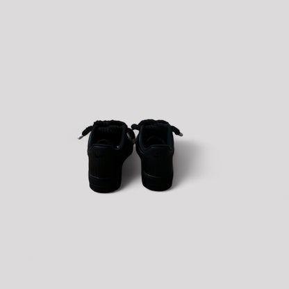 Nike Air force 1 Black rope laces Black back