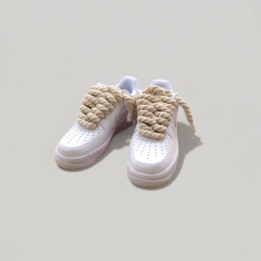 Nike Air force 1 rope laces Beige