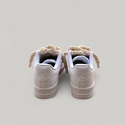 Nike Air force 1 rope laces Beige back