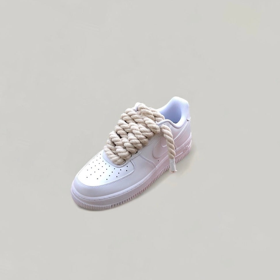 Nike Air force 1 rope laces Beige side