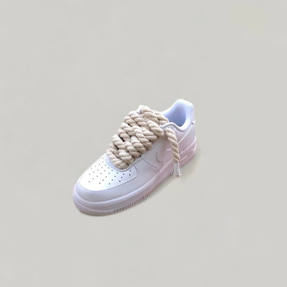 Nike Air force 1 rope laces Beige side