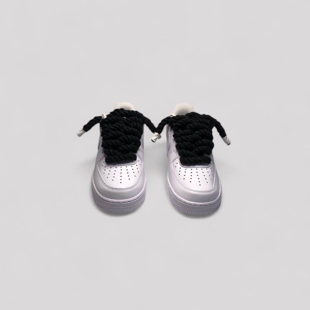 Nike Air force 1 rope laces black front