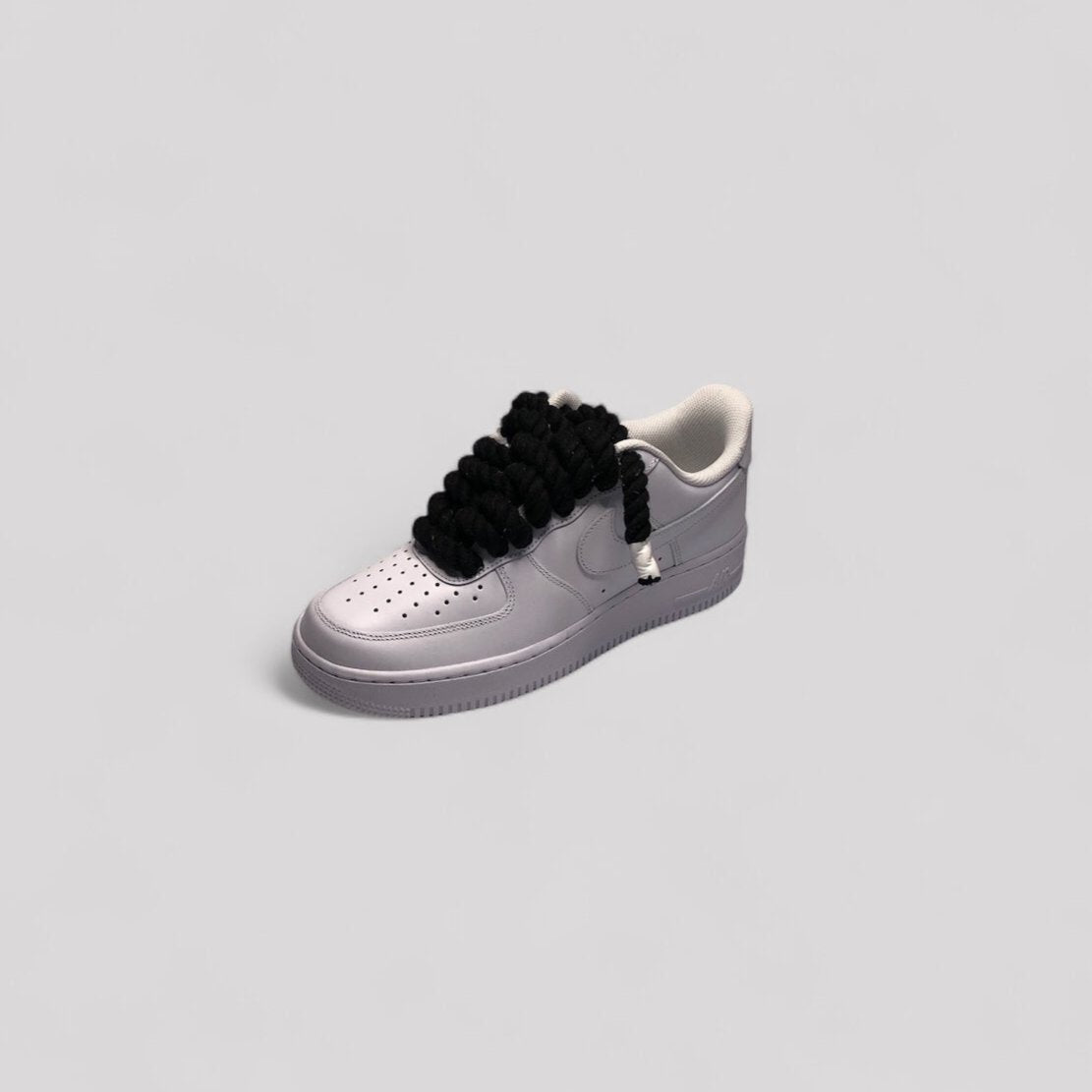 Nike Air force 1 rope laces black side