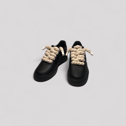 Nike air force 1 balck rope laces Beige