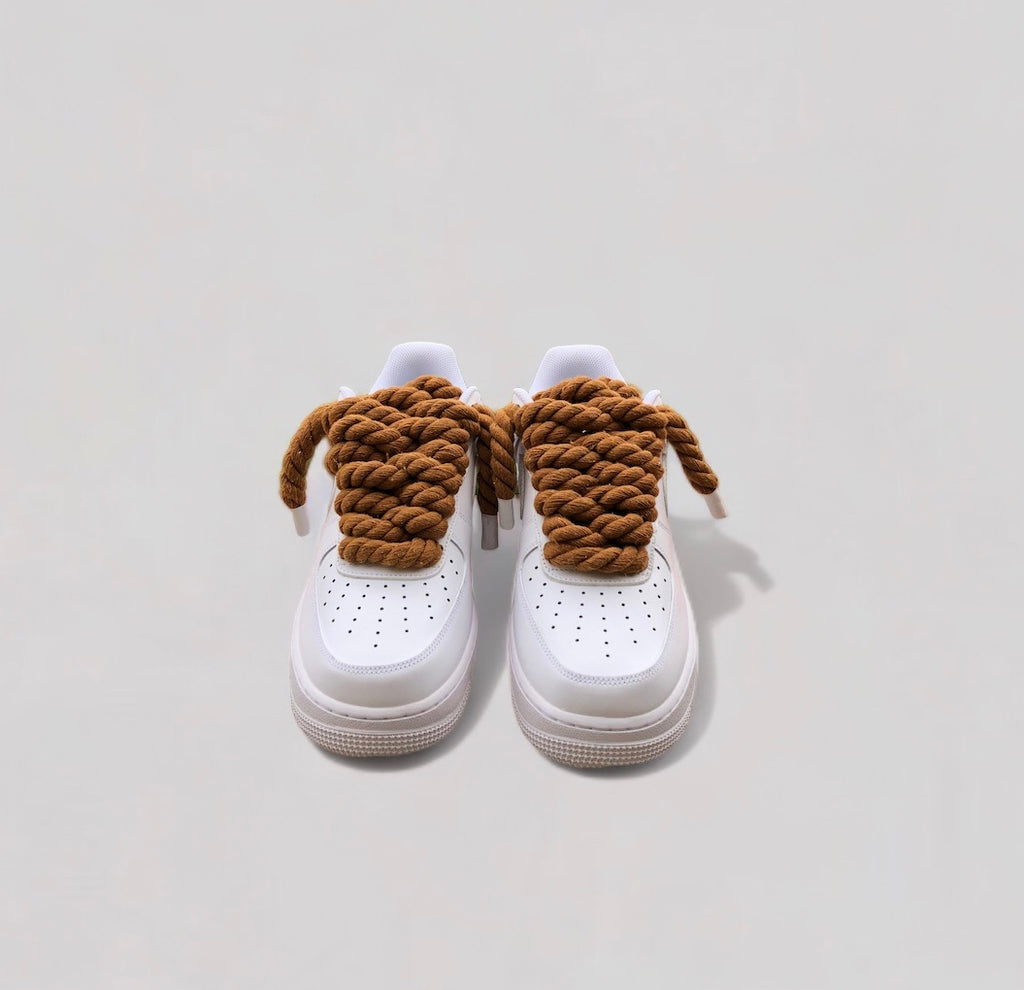 Nike air force 1 rope laces Brovn front