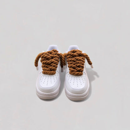 Nike air force 1 rope laces Brown front