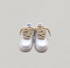 Nike air force 1 rope laces beige front