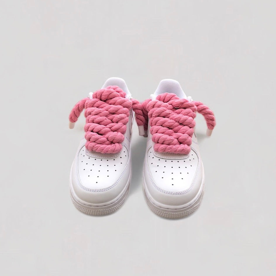 Nike air force 1 rope laces pink front