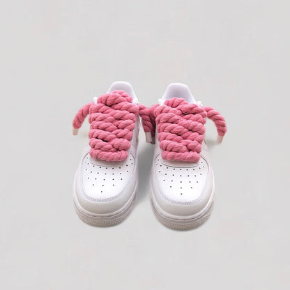 Nike air force 1 rope laces pink front