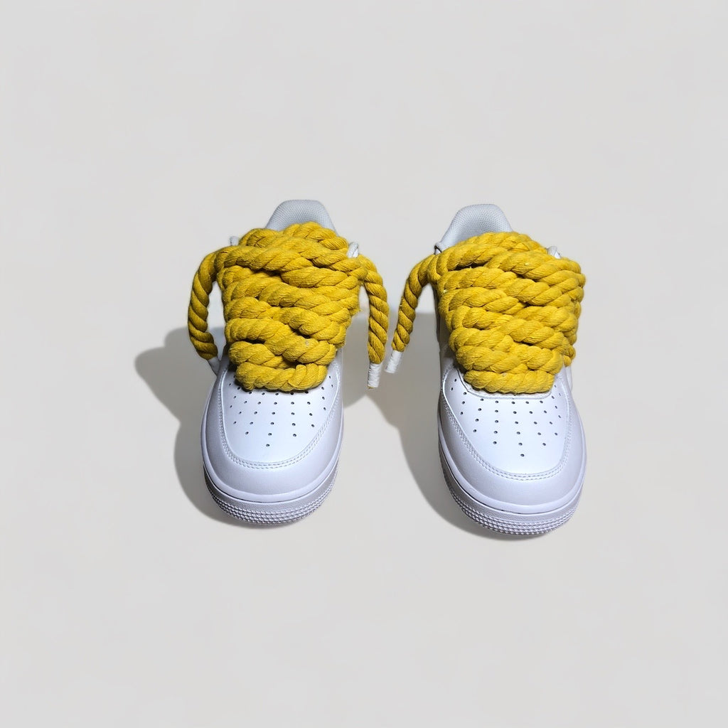 Nike air force 1 rope laces yellow old photo
