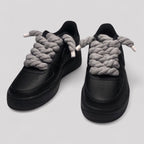 Nike Air Force 1 Custom černé s šedými rope laces