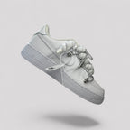 Nike Air Force 1 Custom bíle rope laces s shiny Over laces