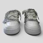 Nike Air Force 1 Custom bíle rope laces s shiny Over laces
