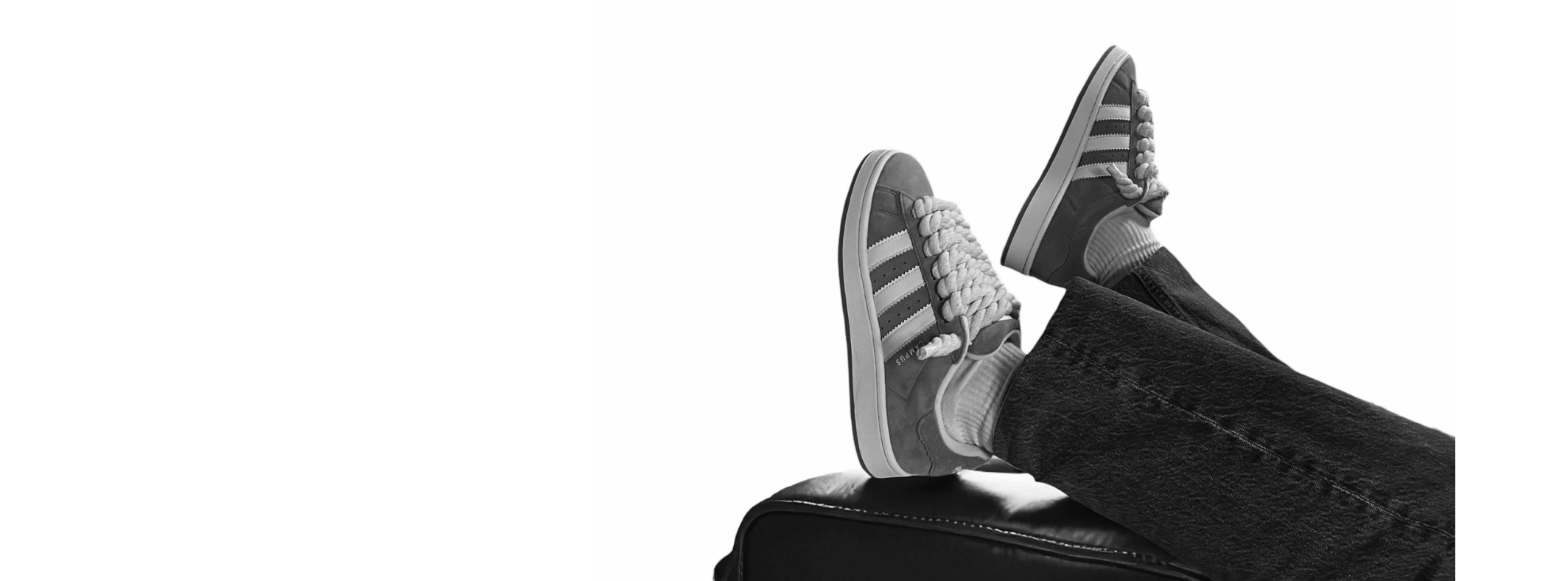 Adidas Campus 00 custom sneakers with rope laces by Kosmo Studio