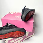Nike Air force 1 černé  rope laces custom glitter – pohled na patu