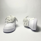 Nike Air Force 1 bílé Custom bílé tlusté rope laces Kosmo