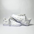 Nike Air Force 1 bílé Custom bílé tlusté rope laces Kosmo
