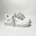 Nike Air Force 1 bílé Custom bílé tlusté rope laces Kosmo