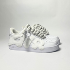 Nike Air Force 1 bílé Custom bílé tlusté rope laces Kosmo