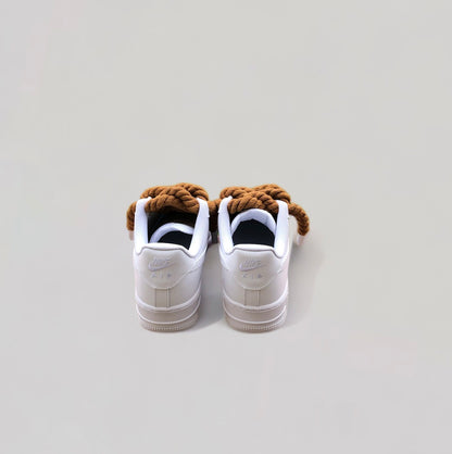 nike air force 1 rope laces Brown back