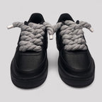 Nike Air Force 1 Custom černé s šedými rope laces